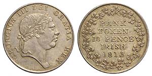 Ireland, George III, 10 Pence Token 1813, Ag ... 