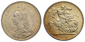 Great Britain, Victoria, Crown 1887, Ag mm ... 