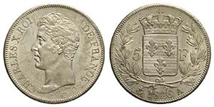 France, Charles X, 5 Francs 1826-A, Ag mm 37 ... 
