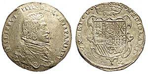 Milano, Filippo IV, Filippo 1657, Ag g 27,88 ... 