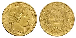 France, Republic, 10 Francs 1851-A, Au mm 19 ... 