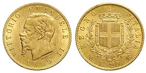 Regno dItalia, Vittorio Emanuele II, 20 ... 