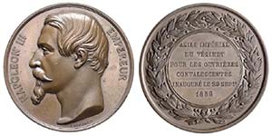 France - Napoleone III medaglia a ricordo ... 