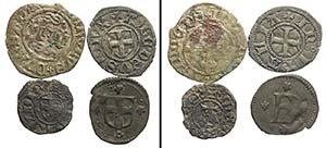 Savoia, Lotto di 4 monete medievali