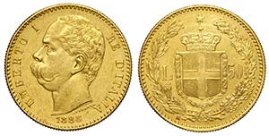 Regno dItalia, Umberto I, 50 Lire 1888, RR ... 