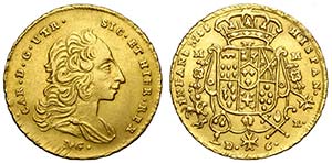 Napoli, Carlo di Borbone, 6 Ducati 1755, ... 