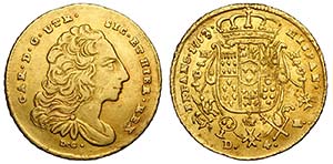 Napoli, Carlo di Borbone, 4 Ducati 1753, ... 