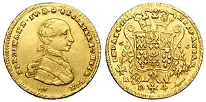 Napoli, Ferdinando IV di Borbone, 4 Ducati ... 