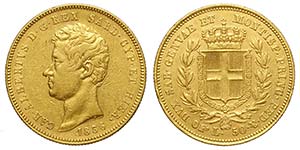 Savoia, Carlo Alberto, 50 Lire 1836, RR Au ... 