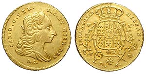 Napoli, Carlo di Borbone, 6 Ducati 1753, Au ... 