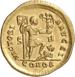Honorius (393-423). Solidus, ... 
