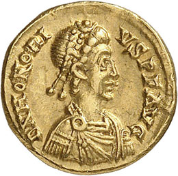 Honorius (393-423). Tremissis, ... 