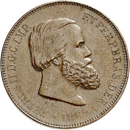 Pierre II (1831-1889). 10 Reis ... 