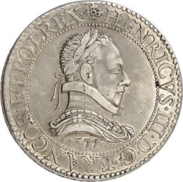 Henri III (1574-1589). Franc 1577, ... 