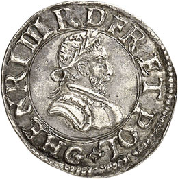 Henri III (1574-1589). Denier ... 