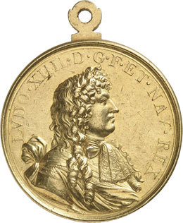 Louis XIV (1644-1715). Médaille ... 