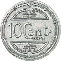 10 Cent 1945, essai en aluminium, ... 