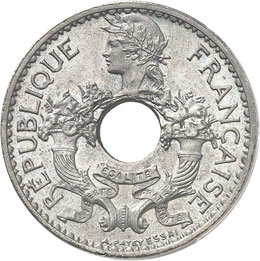 5 centimes 1923, Paris, piéfort, ... 