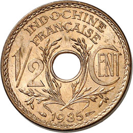 ½ cent 1935. 