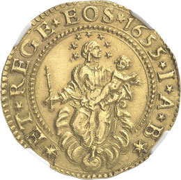 Gênes. 2 Doppie 1655. 