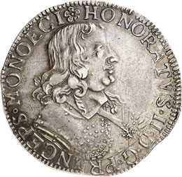 Honoré II (1604-1662). Écu 1649. 
