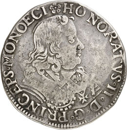 Honoré II (1604-1662). Écu 1649. 