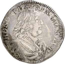 Honoré II (1604-1662). Écu 1653. 