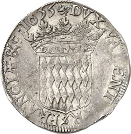 Honoré II (1604-1662). Écu 1655. 