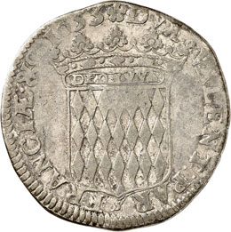 Honoré II (1641-1662). ½ écu ... 