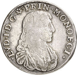 Louis Ier (1662-1701). 1/2 écu ... 