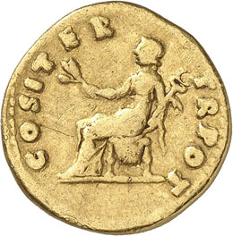 Vespasien (69-79). Aureus 70, ... 