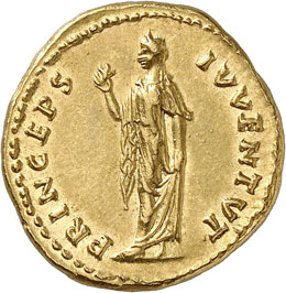 Domitien (81-96). Aureus 75, Rome, ... 