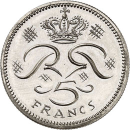 Rainier III (1949-2005). 5 francs ... 
