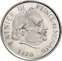 Rainier III (1949-2005). 5 francs ... 