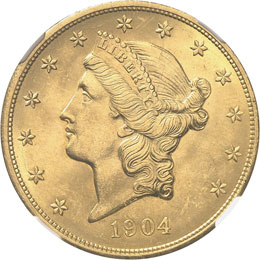 20 dollars Liberté 1904, ... 