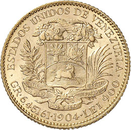 République (1830- ). 20 bolivares ... 