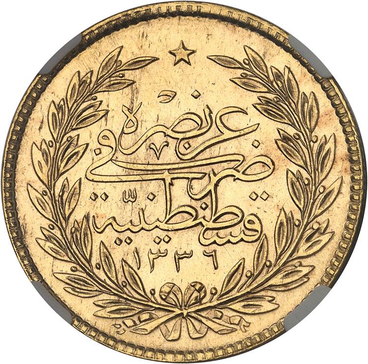 TURQUIE Mehmed VI (1918-1922). 500 ... 