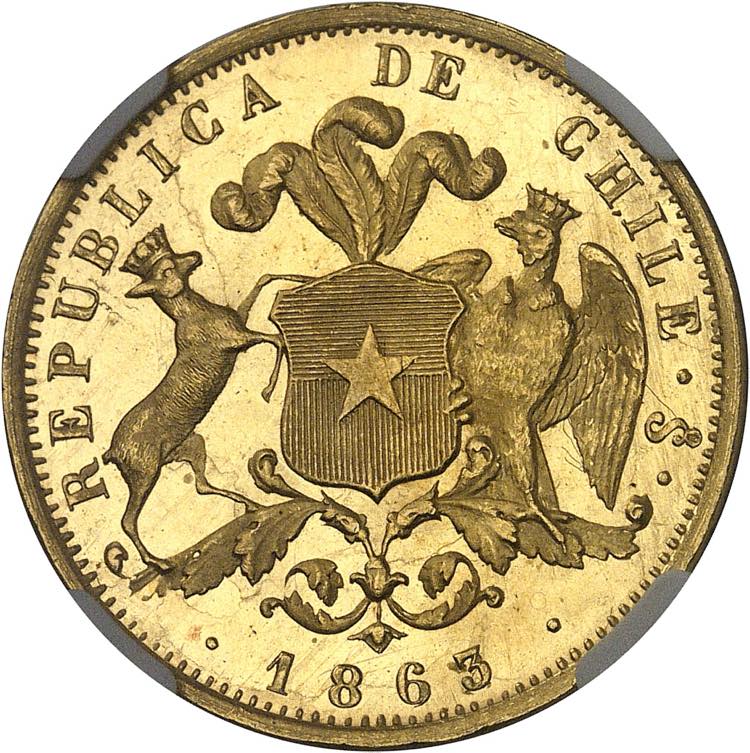 CHILI République. 10 pesos, ... 