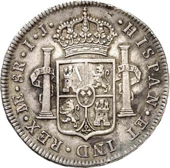 Georges III (1760-1820). 8 reales ... 
