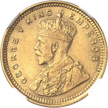 George V (1910-1936). 15 roupies ... 