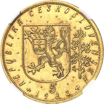 République (1918-1938). 5 ducats ... 