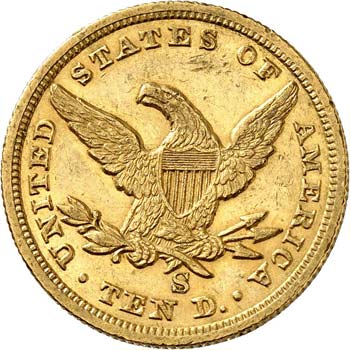 10 dollars Liberté 1856, San ... 