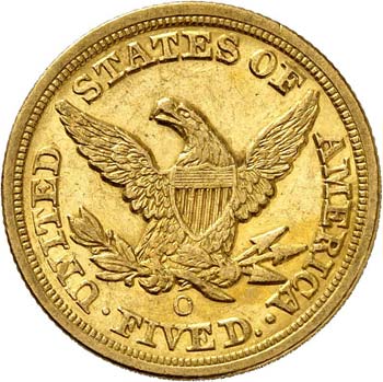 5 dollars Liberté 1854, Nouvelle ... 