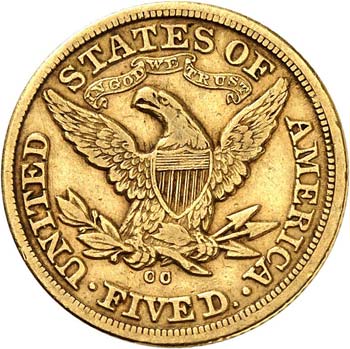 5 dollars Liberté 1880, Carson ... 