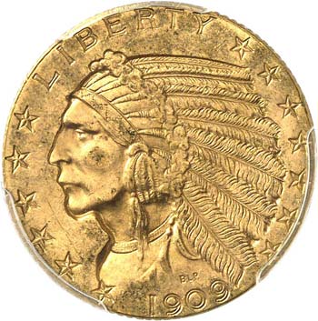 5 dollars Indien 1909, ... 