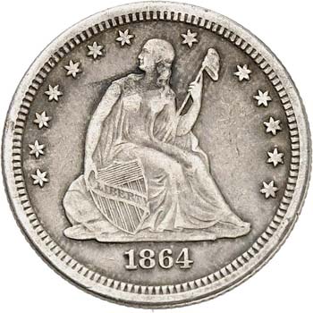 1/4 dollar 1864, San Francisco. - ... 