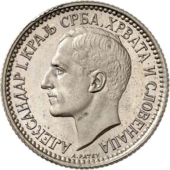 Alexandre Ier (1921-1934). 1 dinar ... 