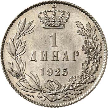 Alexandre Ier (1921-1934). 1 dinar ... 