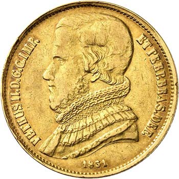 Pierre II (1831-1889). 10.000 reis ... 