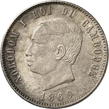 Norodom Ier (1860-1904). 4 francs ... 
